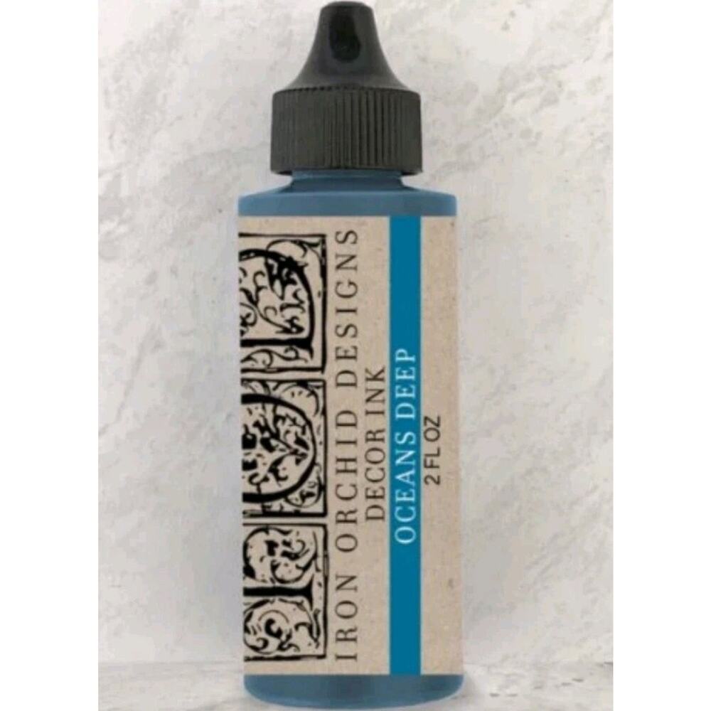 Iron Orchid Designs OCEANS DEEP Decor Ink Stamps IOD Mixed Media Crafts NEW 2 OZ